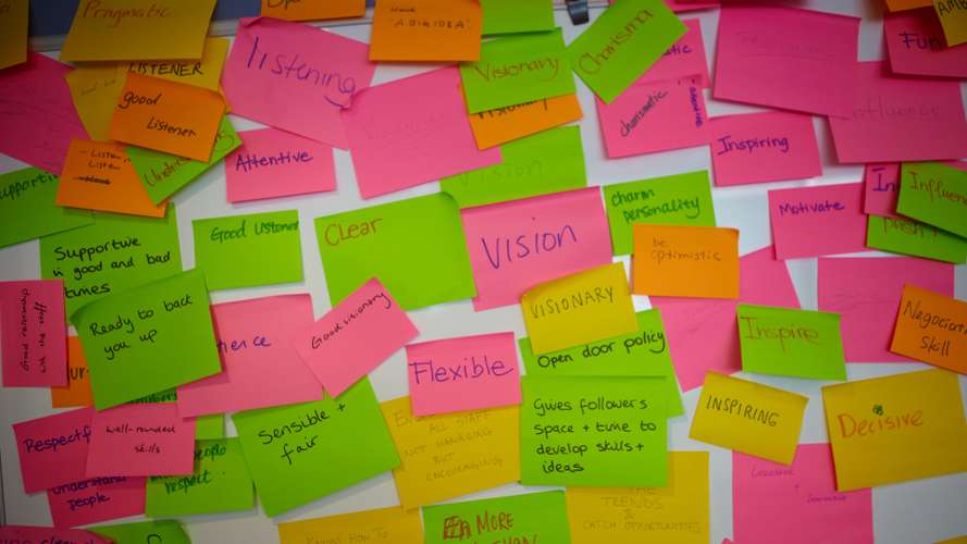 Post it note exercise with NBS students