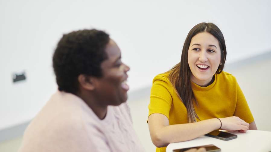 Mature students socialising