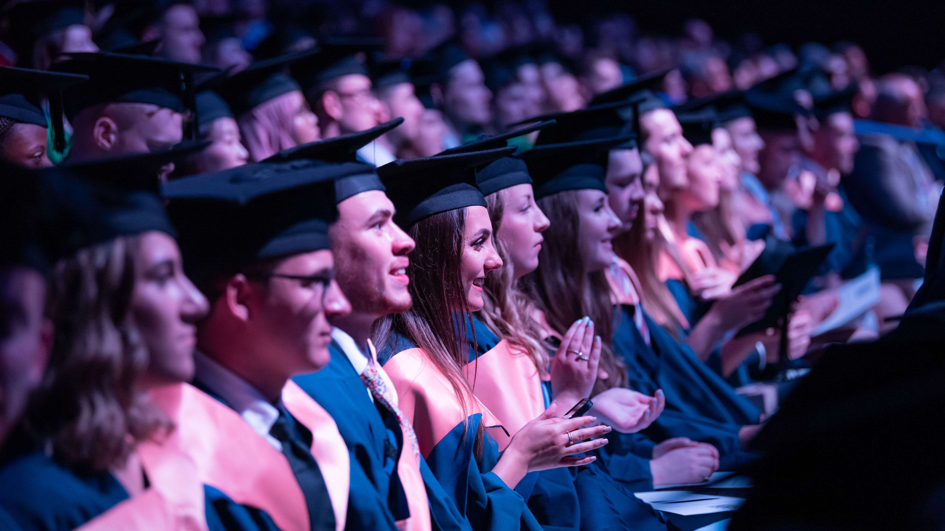 Students during graduation ceremony
