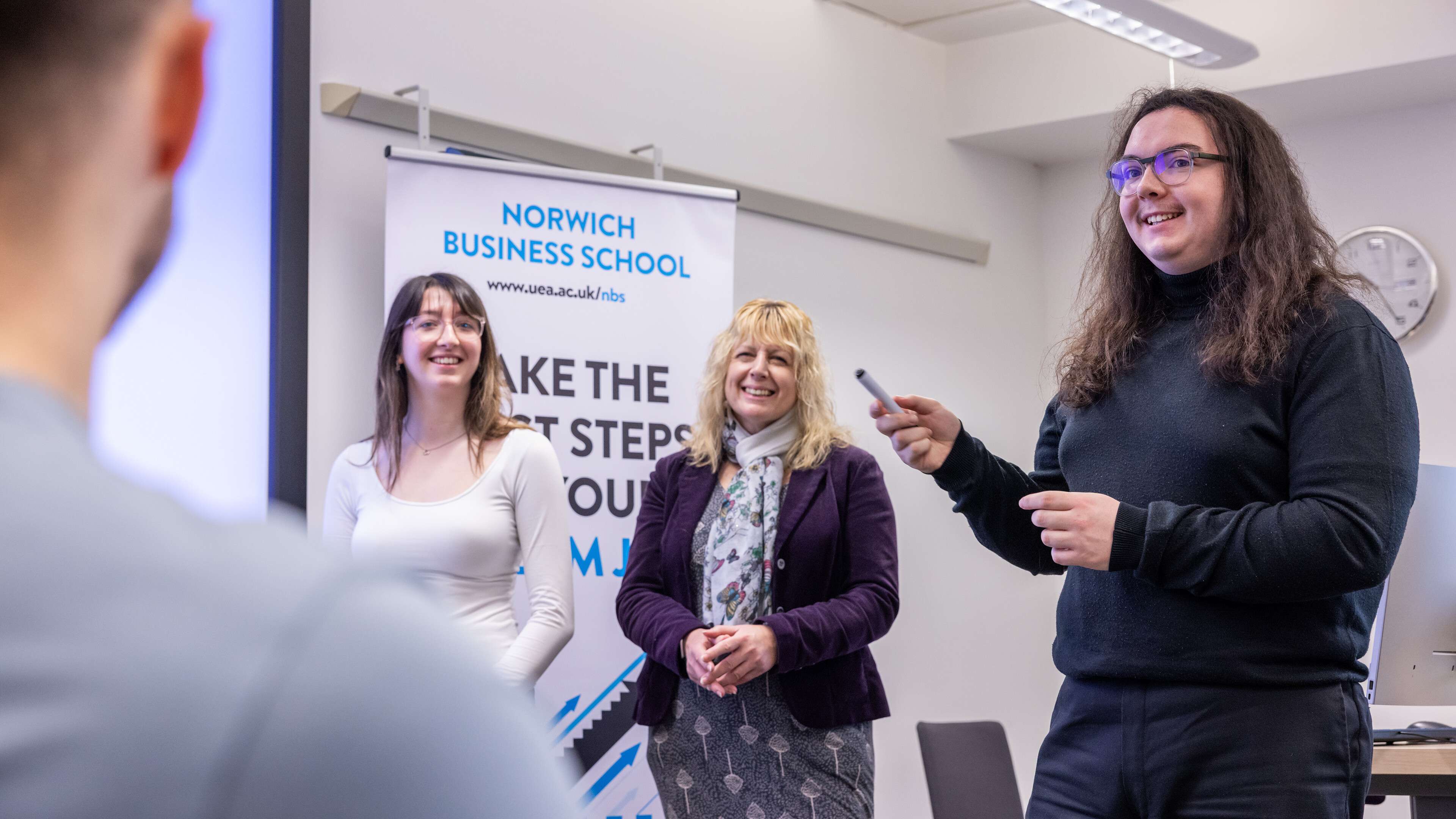 Business students in a seminar
