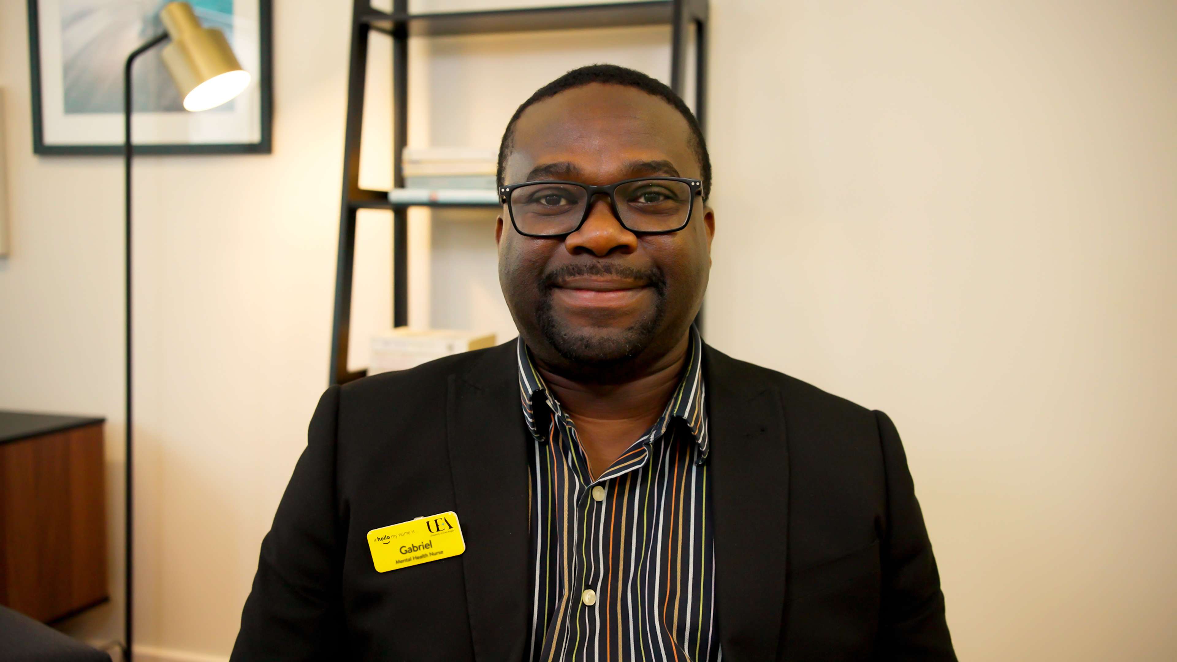 Image of nurse Gabriel Abotsie next to his biography