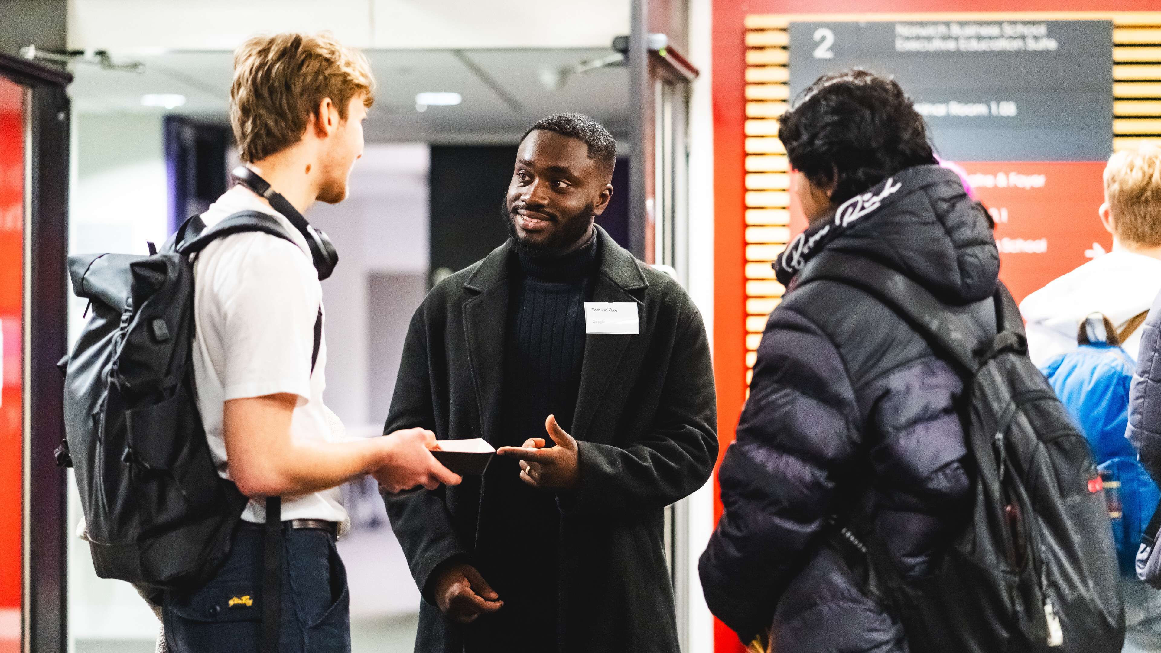 Computing science students at a careers and employability event