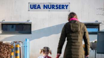 Parent and child approaching the Nursery