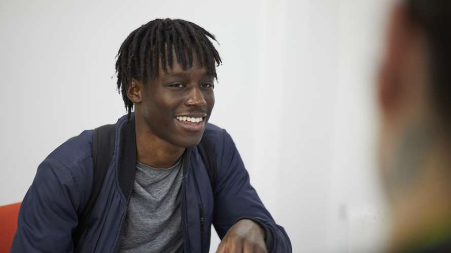 Student smiling