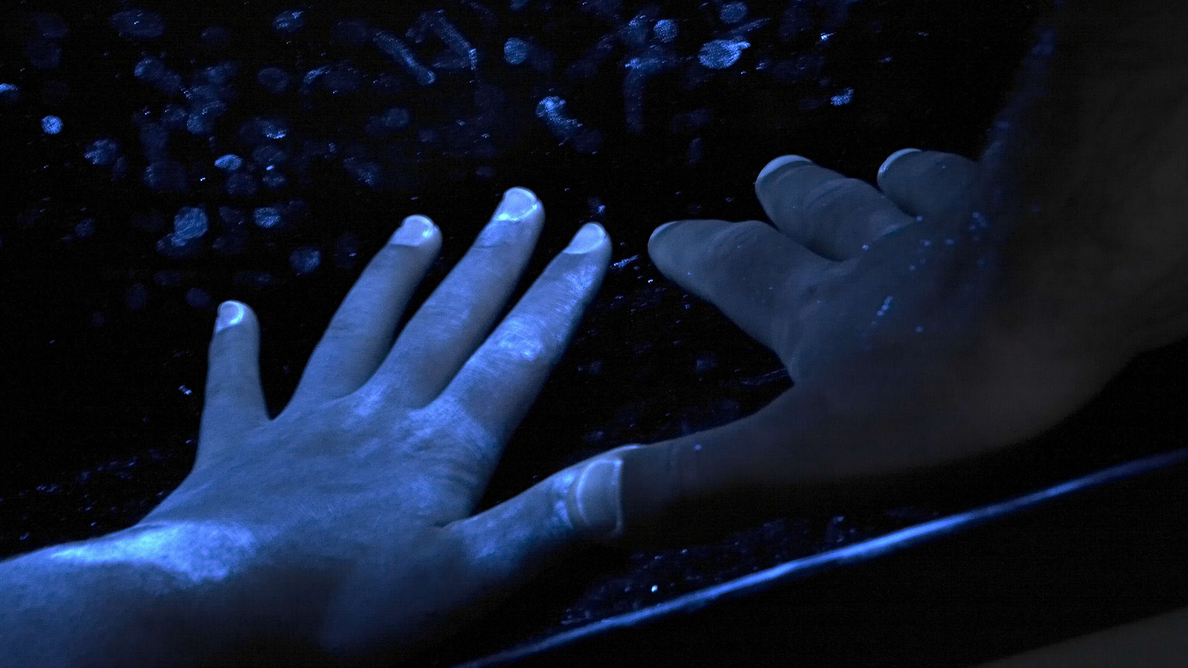 Closeup of a nursing student washing hands