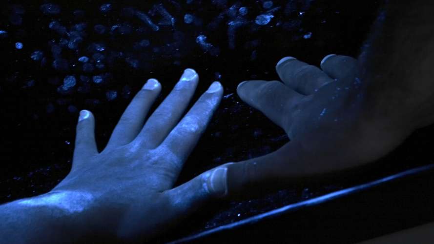 Closeup of a nursing student washing hands