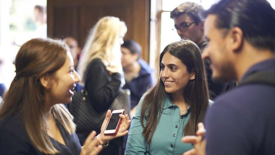 Postgraduate Law students at Earlham Hall, home to the Law School