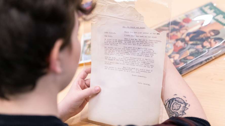 Literature, Drama and Creative Writing Students 2018 - Archive and Special Collections with Doris Lessing