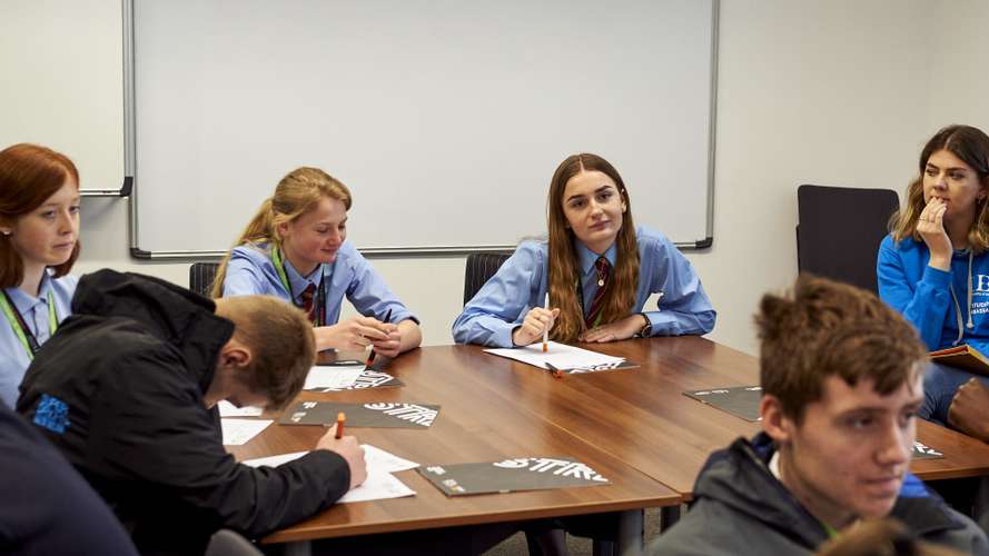 School students on campus