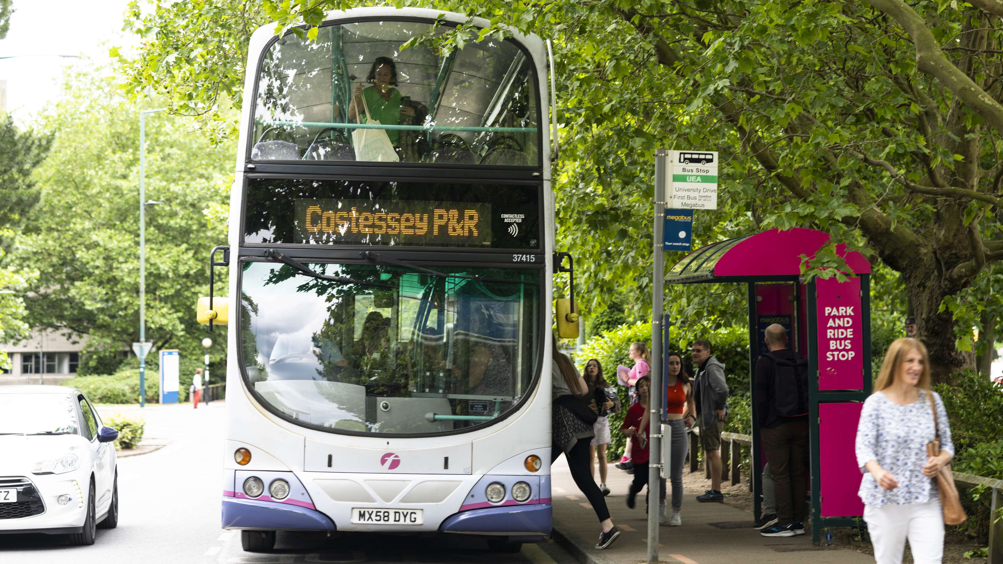 Costessey Park and Ride Bus stop