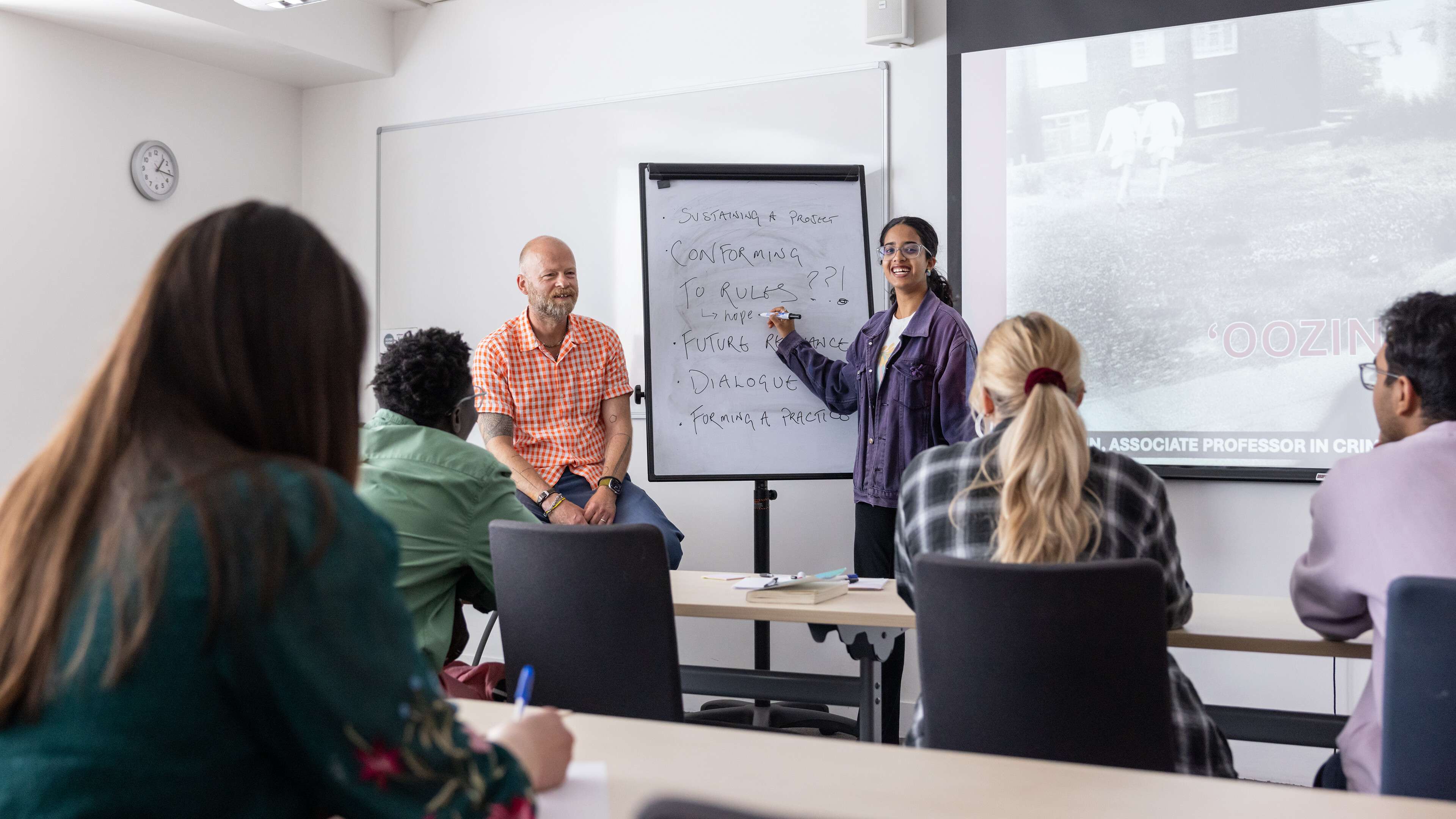 Literature students in a seminar