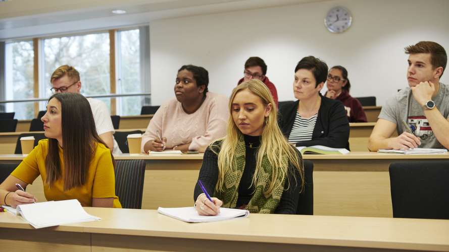 Mature students in a lecture