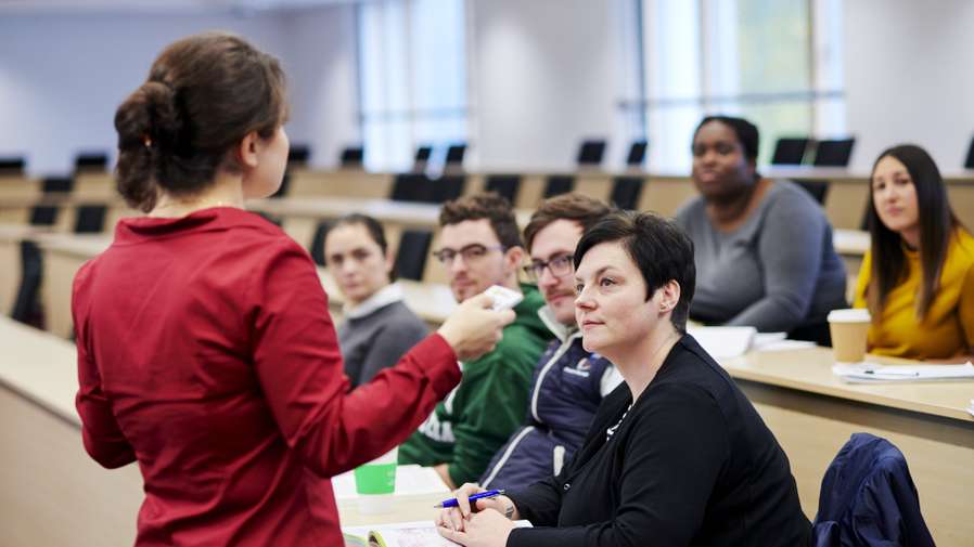 Mature students in a lecture
