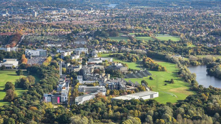 Aerial view of UEA