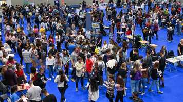 Student at Societies Fayre