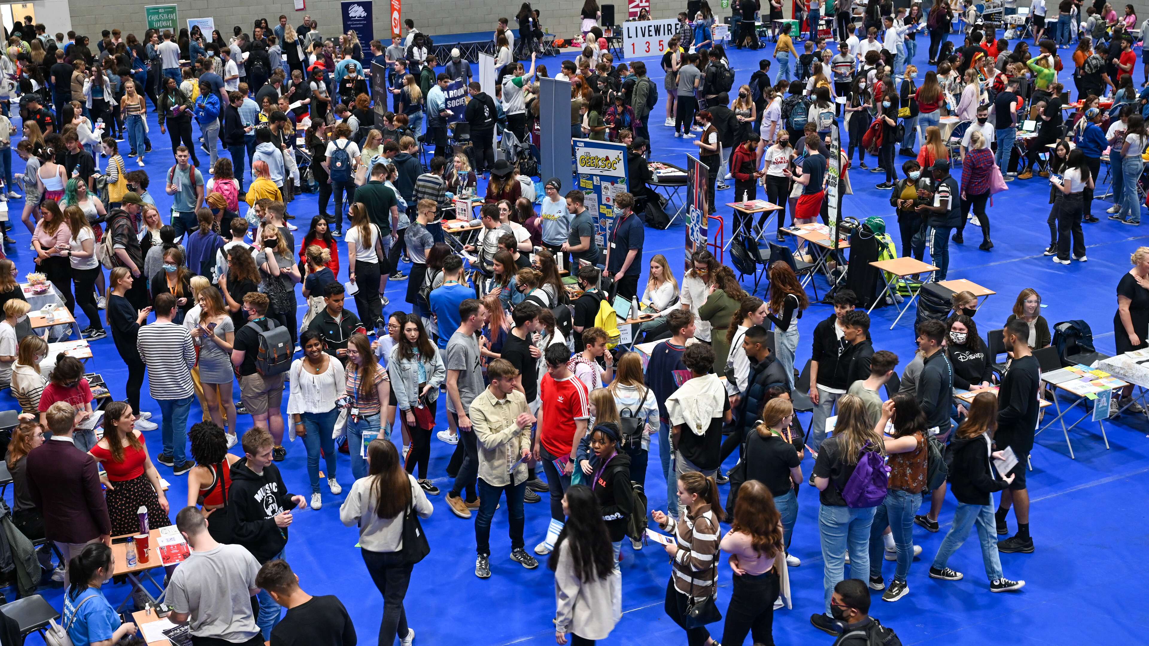 Student at Societies Fayre