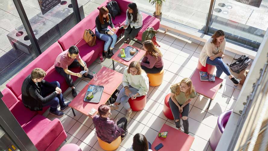 Students working and socialising