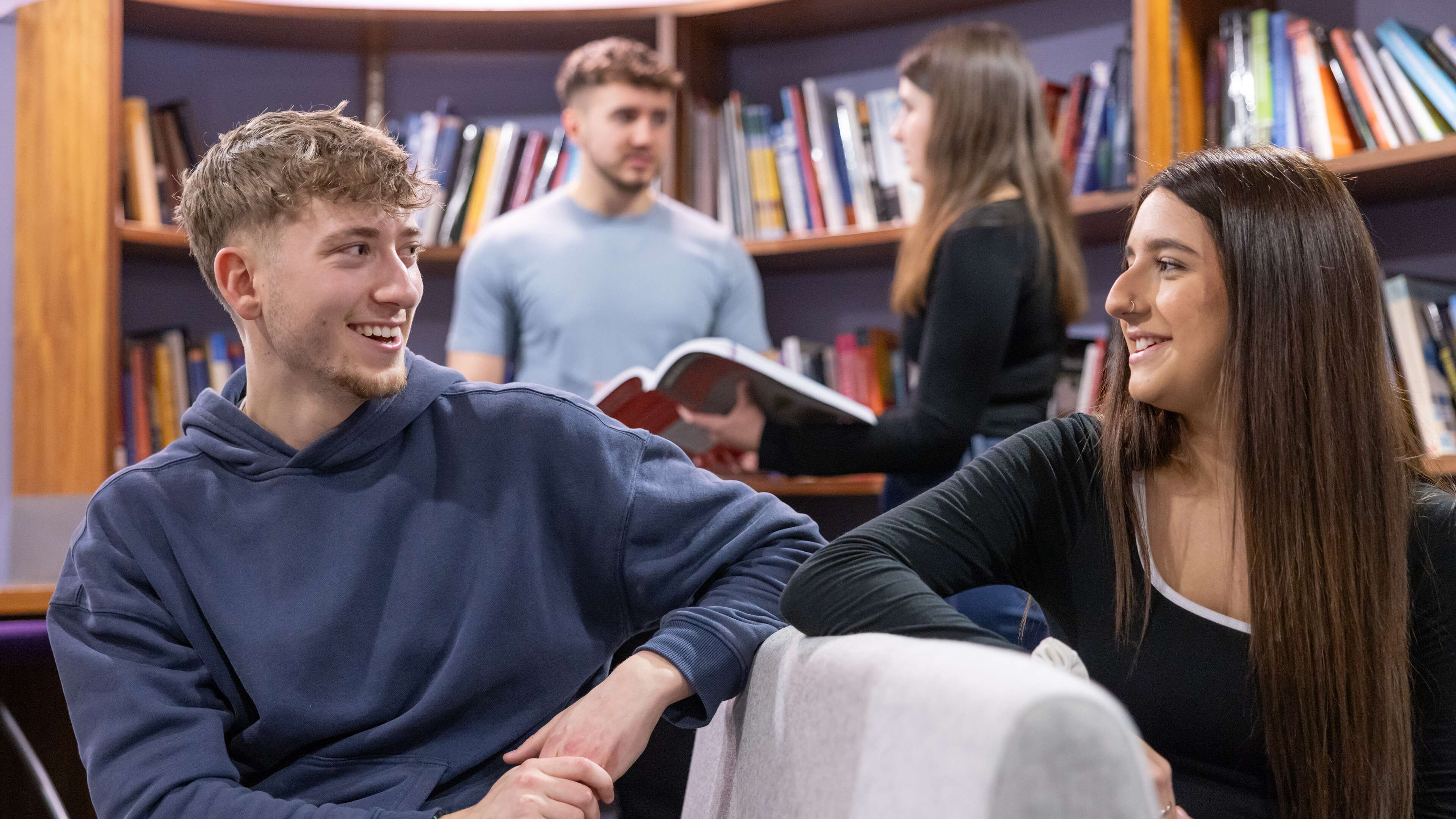 Business Students in Thomas Paine Study Center