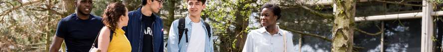 Students on campus at UEA