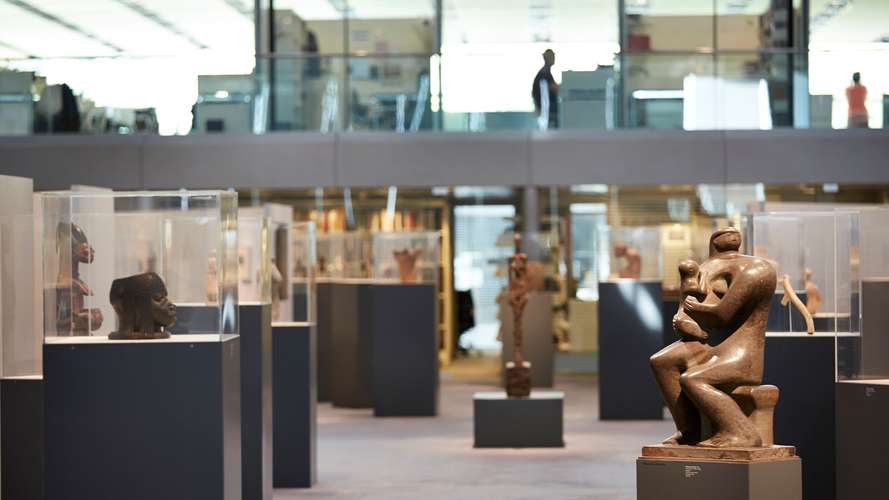 Internal shot of the works of art on display in the SCVA