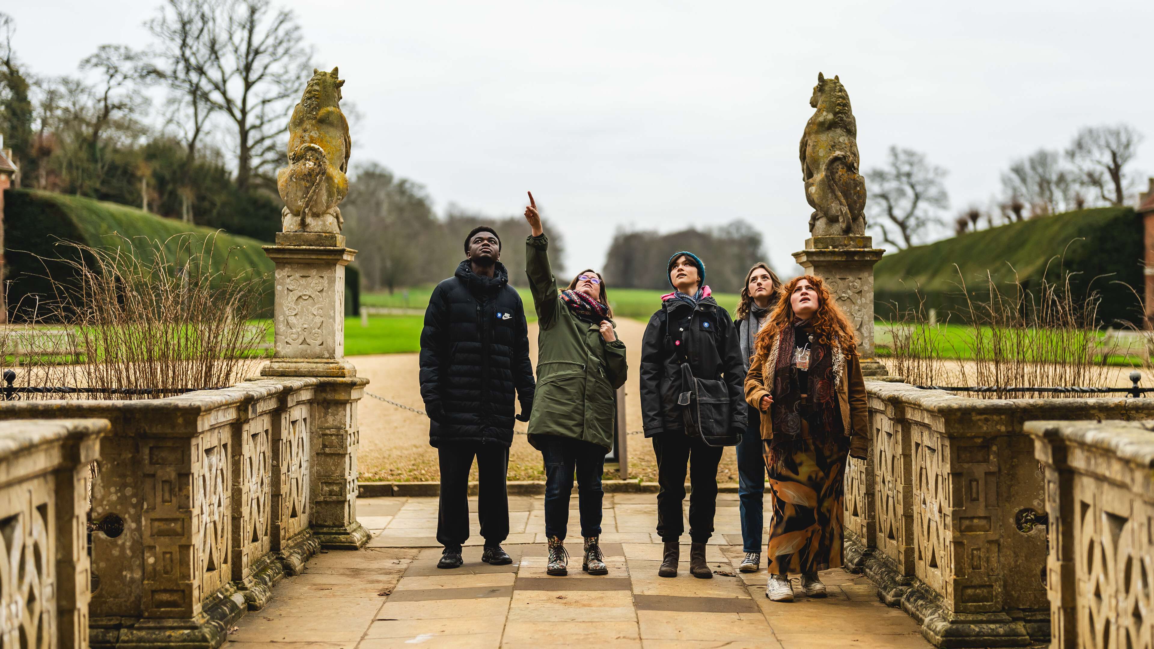 History students on a field trip at Blickling Hall
