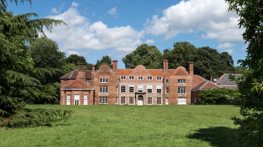 External images of Earlham Hall incorporating greenery