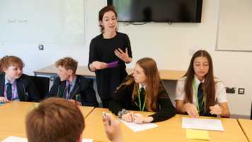 Students being taught during FLY Festival of Literature