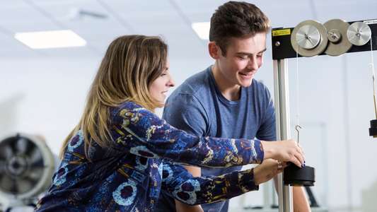 ENG students, attending a practical session on campus