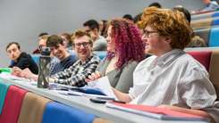 Students in a lecture theatre