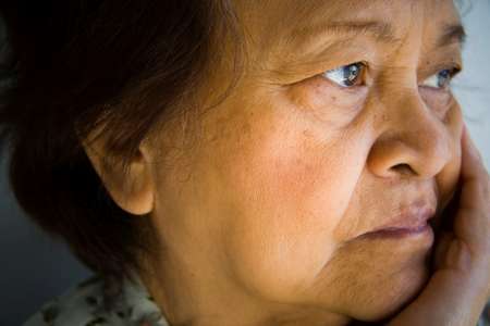 Close up image of a woman's face