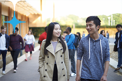 Students walking to class