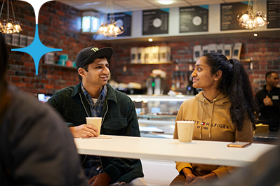 Students socialising in Ziggy's