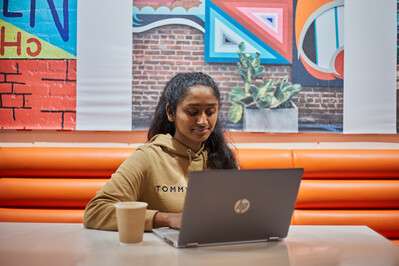 Student studying in Zest