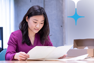Student studying