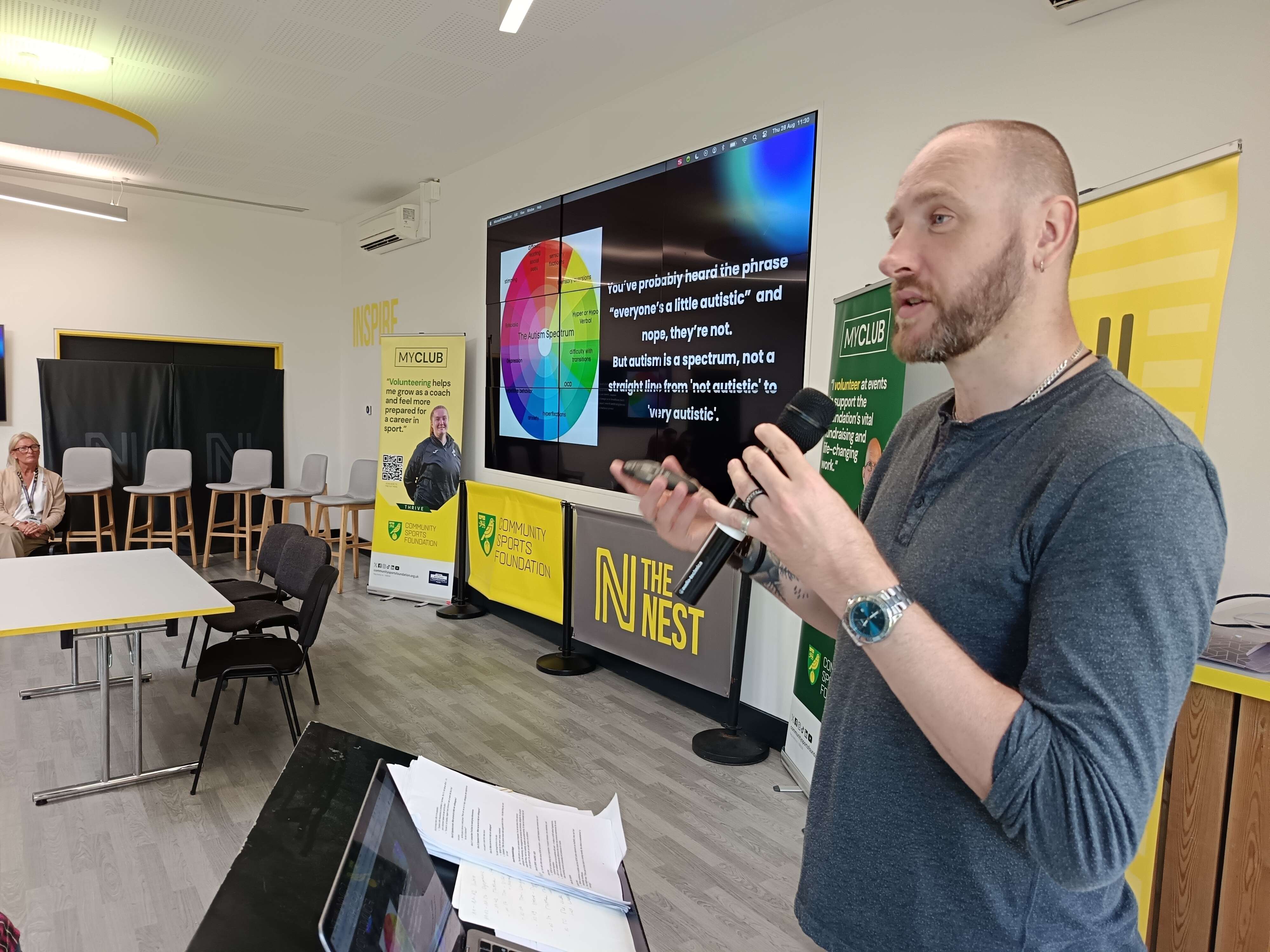 Rippleacts participants deliver Neurodiversity training to Norwich City Community Sports Foundation.