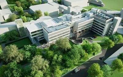 Artist's rendition of UEA’s Building 3 showing the redevelopment plan, with two floors of teaching space and four floors of laboratories and facilities.