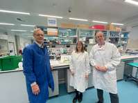 Prof Knowles in the lab