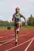 Undergraduate EDU student Serena Grace training on the Sportspark track, May 2023