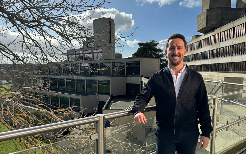 Bob Goodson outside Norfolk Terrace