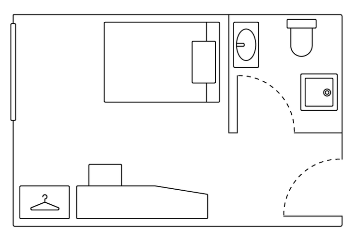 Floor plan of En Suite on Campus
