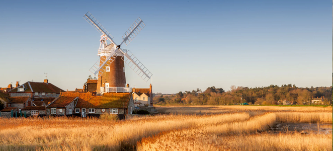 a summery windmill