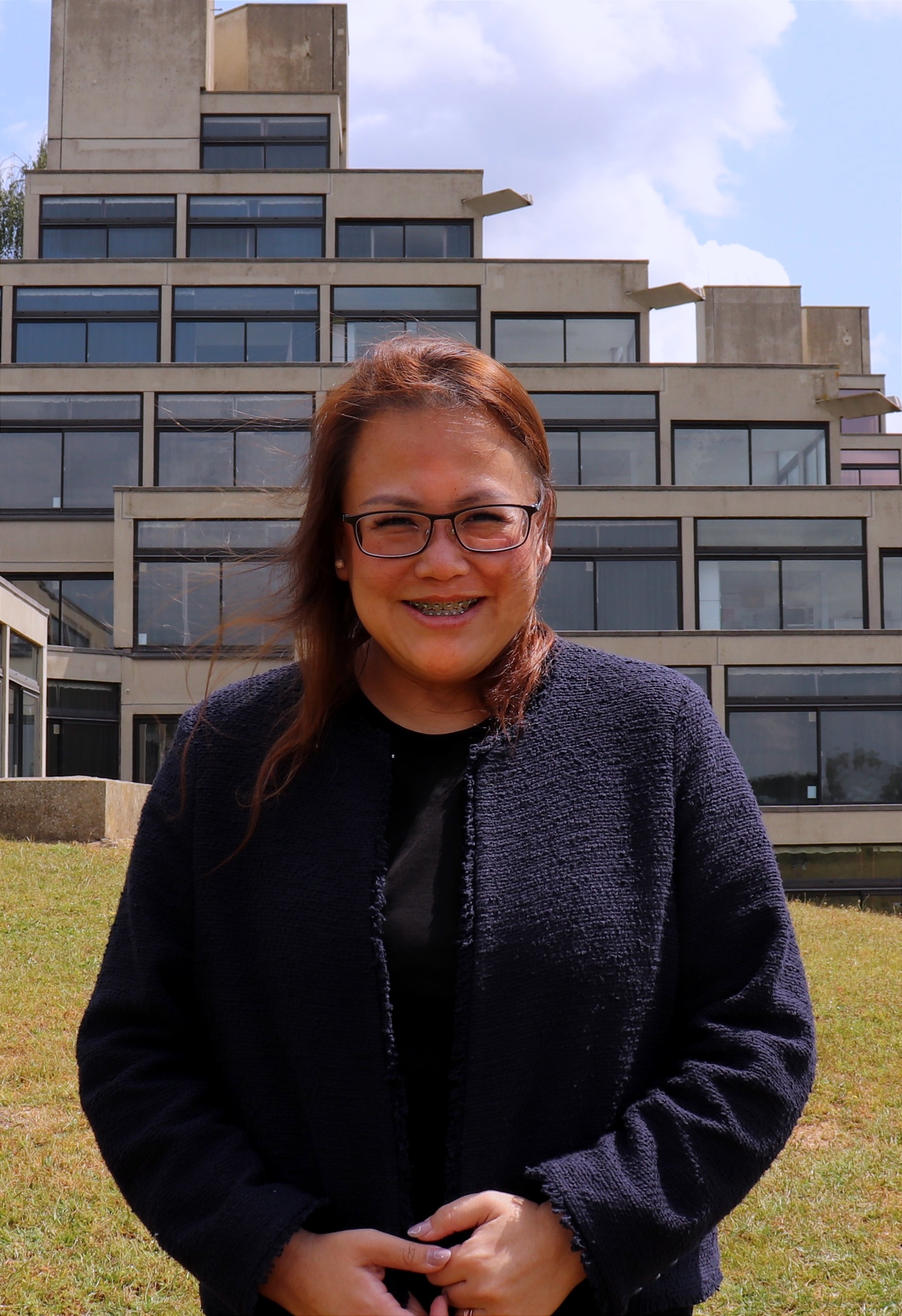Staff member standing at UEA