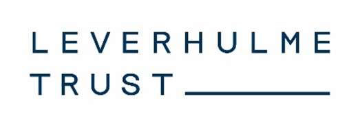 Text logo of "Leverhulme Trust" in dark blue, with a minimalist design and an underscore beneath "Trust."