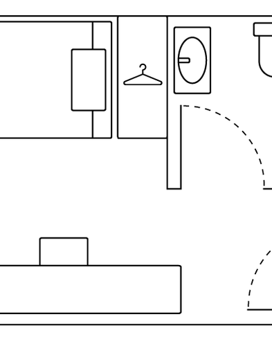 Floor plan of En Suite Village room