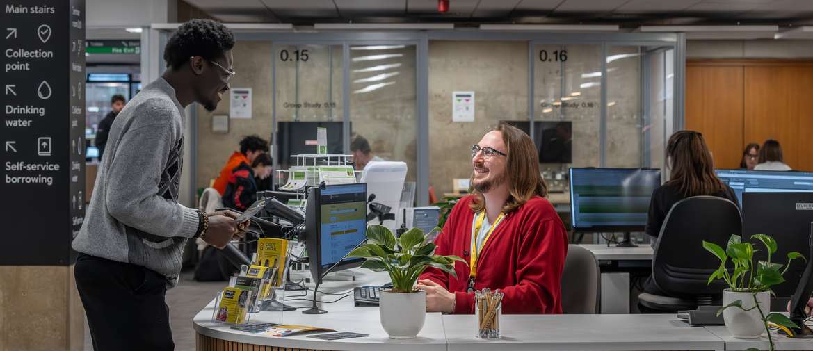 CareerCentral helpdesk in the Library