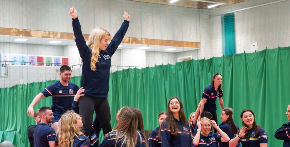 Sport students celebrating success