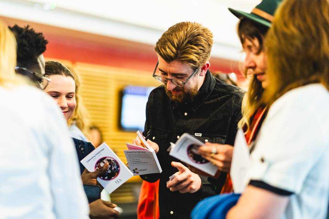 Scholar Alan Gray, recipient of The Sonny and Gita Mehta UK Scholarship (centre), with guests