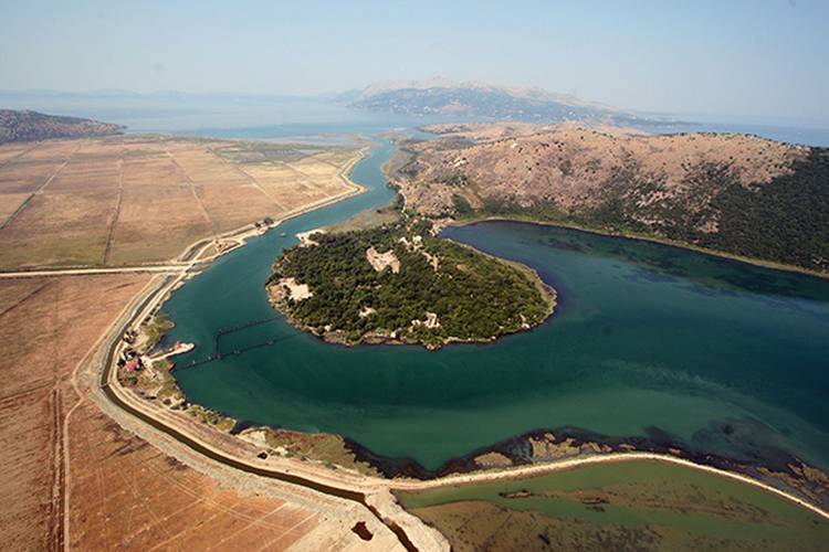 View of Butrint looking towards the straits of Corfu
