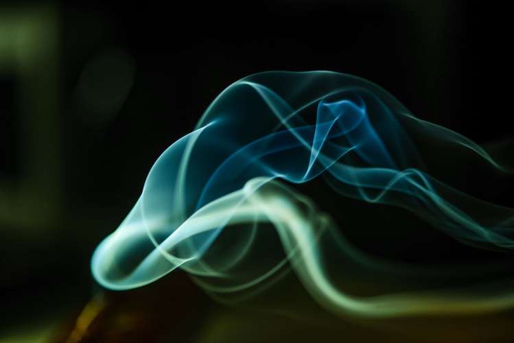Smoke on a dark background