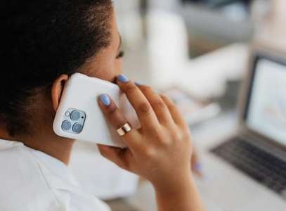 person on phone